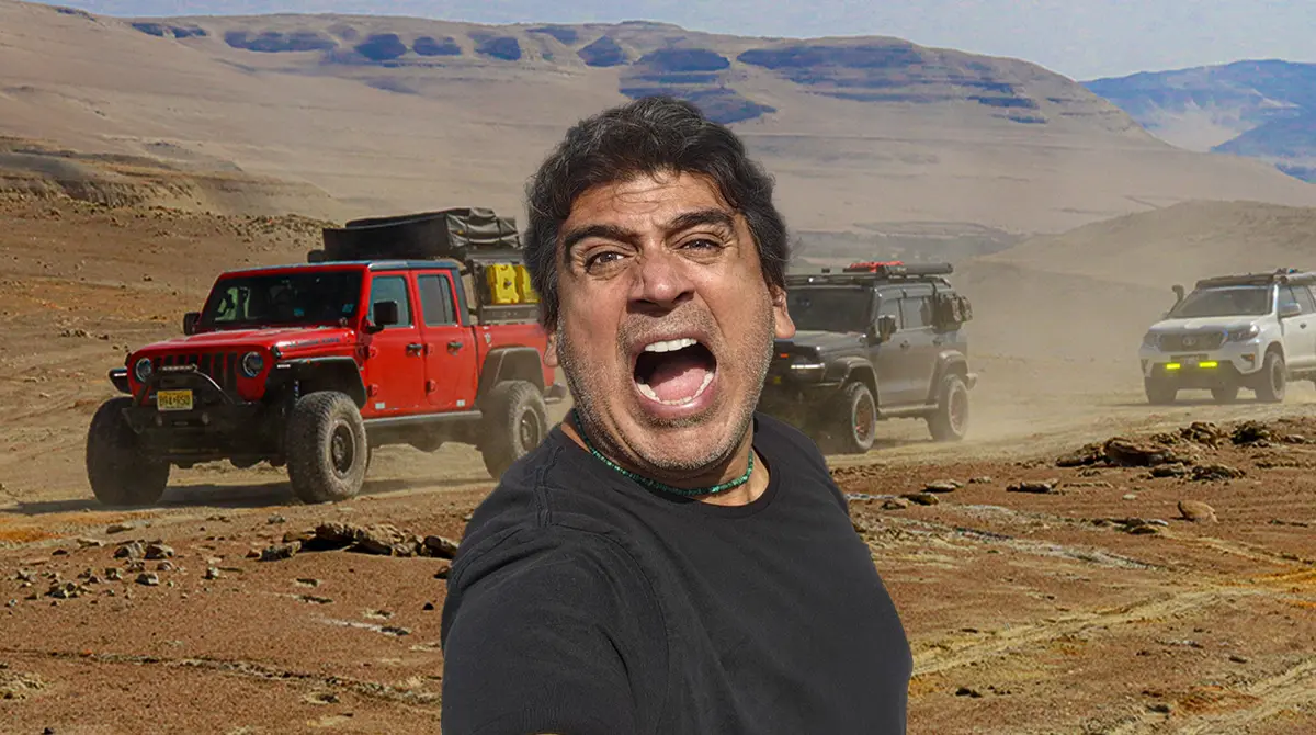 Manolo del Castillo desafía el desierto de Ica con una imponente flota todoterreno para Reportaje al Perú