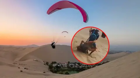Parapentes en Huacachina operarían sin permiso y piden al GORE Ica un parapuerto sobre las dunas